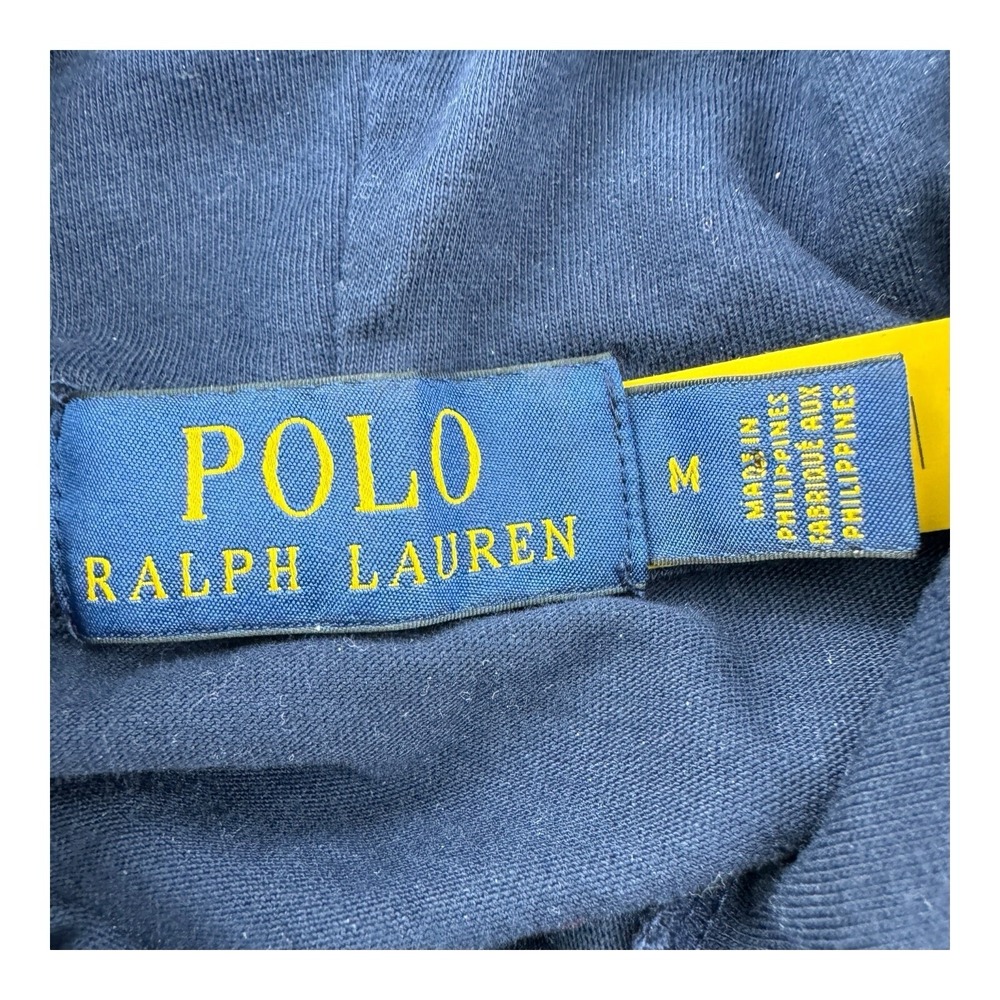 Polo‎ Ralph Lauren Long Sleeve Cotton Graphic Hooded Lightweight Shirt Blue Med - Picture 5 of 5